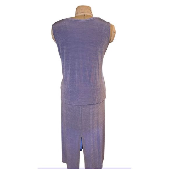 Weekenders Skirt/Top Set V-Neck Top Pull On Skirt Knit Stretch Sz. S/M Packable - Picture 6 of 13